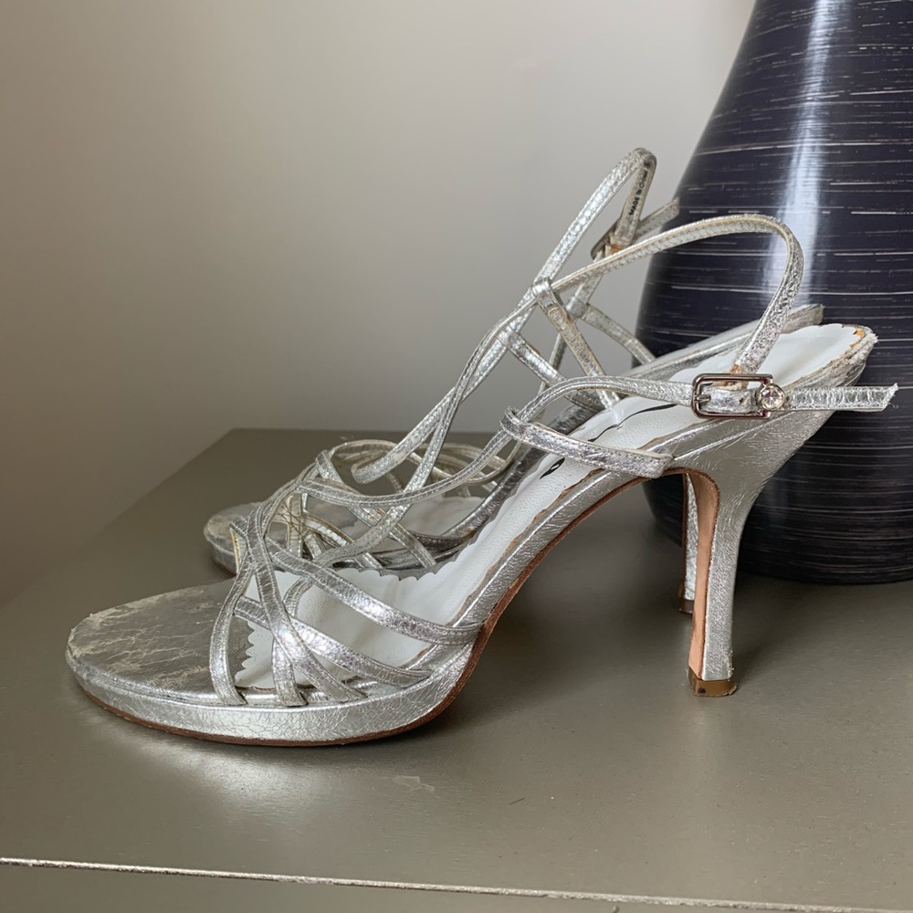Nina Silver strappy sandals
